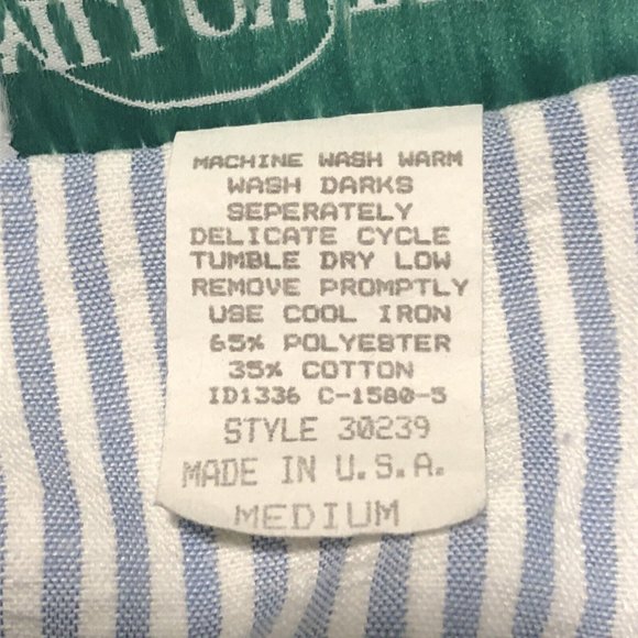 Vintage Willow Ridge Blue And White Striped Metal Zipper Women’s Jacket Medium - Picture 7 of 12